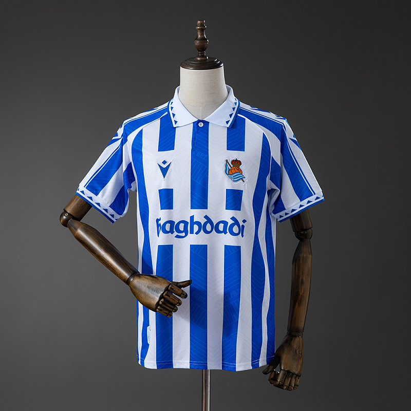 Real Sociedad 25-26 Retro Style Jersey Sizes S-4XL